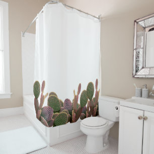Prickly Pear Cactus Desert Trendy Shower Curtain