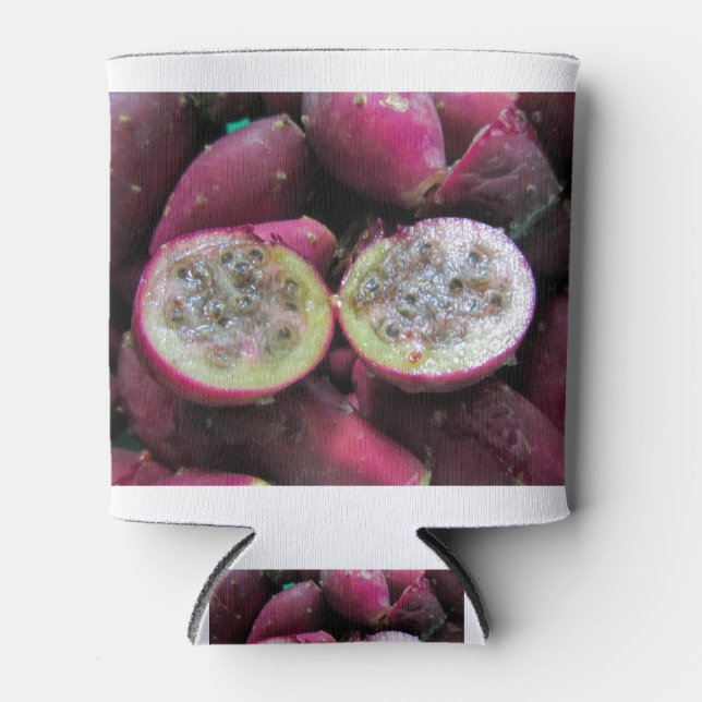 Prickly Pear Cactus Fruit and Seeds Can Cooler (Front)