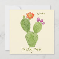 Prickly Pear Cactus greeting card
