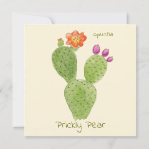 Prickly Pear Cactus greeting card