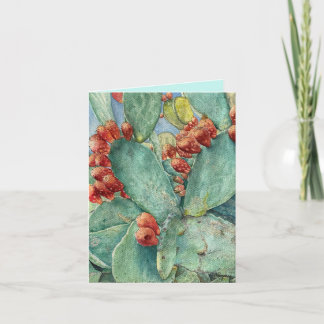 Prickly Pear Cactus Note Card