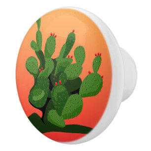 Prickly Pear Desert Sunset Door Knob