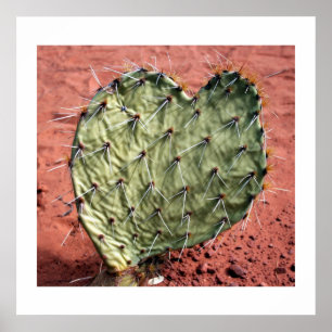 Prickly Pear Heart Poster