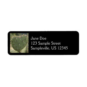 Prickly Pear Heart Return Address Label