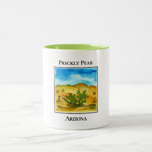 Prickly Pear in the Deserts of Arizona Two-Tone Coffee Mug