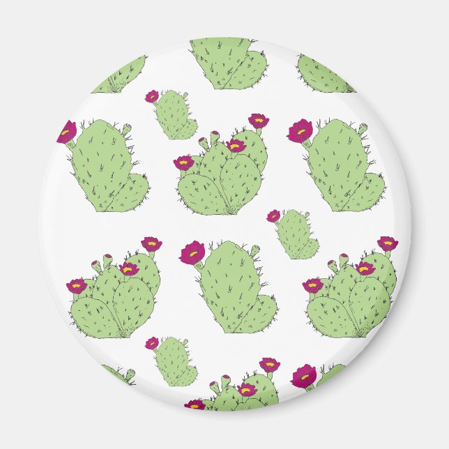 Prickly Pear Pattern Magnet (Front)