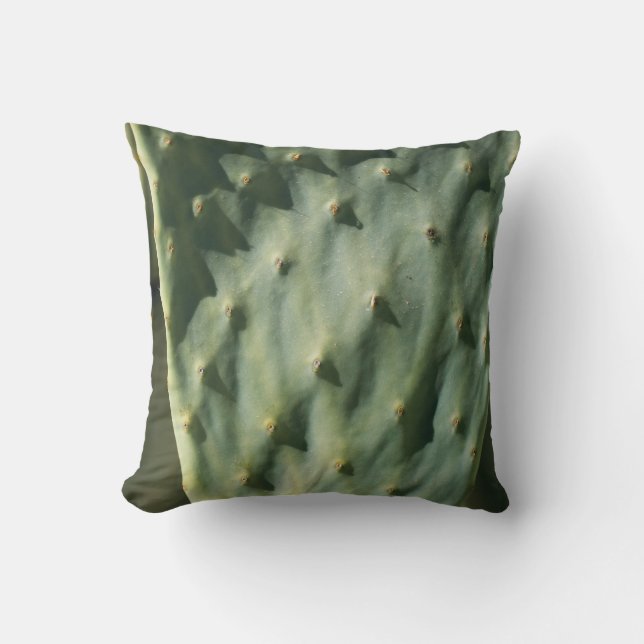 Prickly Pear Texture Pale Green Cushion (Front)
