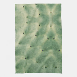 Prickly Pear Texture Pale Pastel Green  Tea Towel