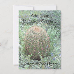 Prickly Pink Petals Cactus Custom Desert Invites
