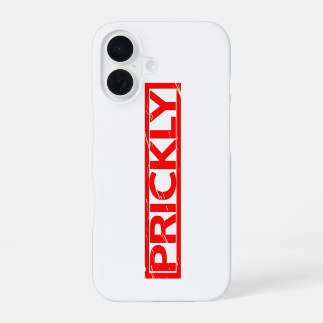 Prickly Stamp iPhone 16 Case (Back)