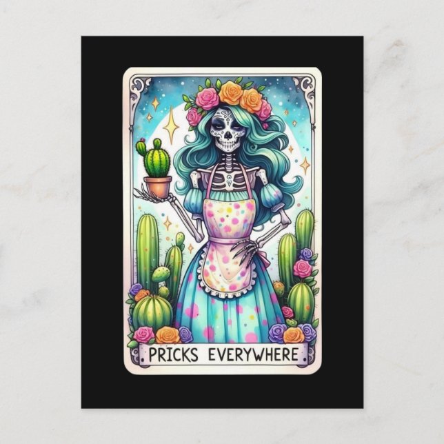 Pricks Everywhere Tarot Card (Front)
