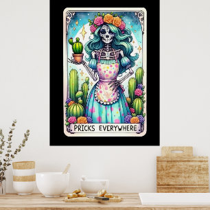 Pricks Everywhere Tarot Card Poster