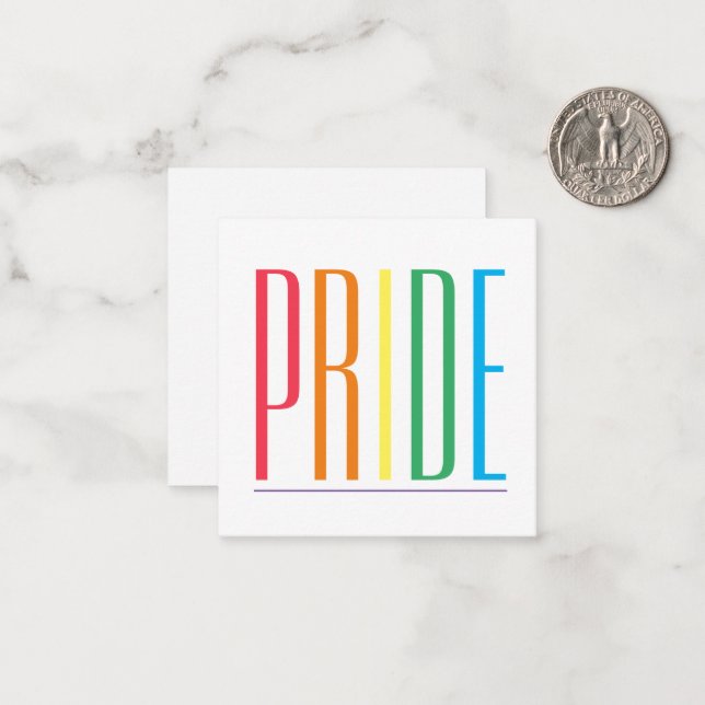 PRIDE 2.5" Square Flat Card (Front/Back In Situ)