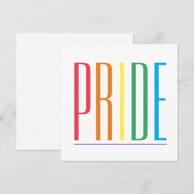 PRIDE 5.25" Square Flat Card (Front/Back)