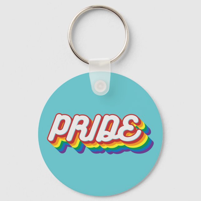 Pride | 70's Style Key Ring (Front)