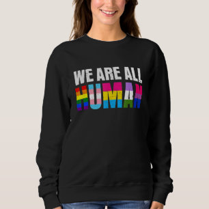 Pride Ally Equality Bi Bisexual Trans Queer Human  Sweatshirt