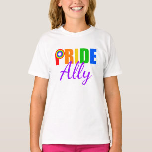 Pride Ally Gay Straight Alliance Rainbow LGBT Kids T-Shirt