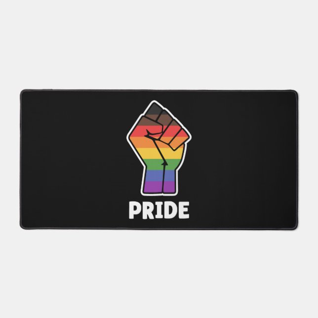 Pride Alternative Pride Fist Design for Equality Desk Mat (Front)