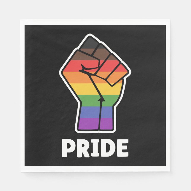 Pride Alternative Pride Fist Design for Equality Napkin (Front)