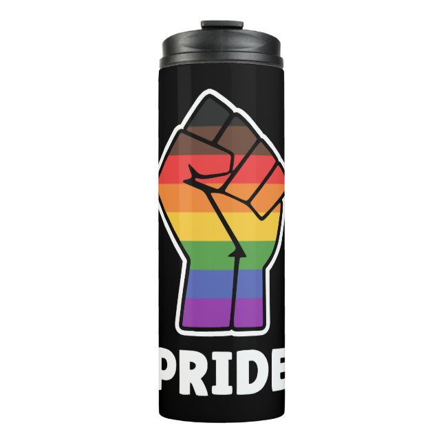 Pride Alternative Pride Fist Design for Equality Thermal Tumbler (Front)