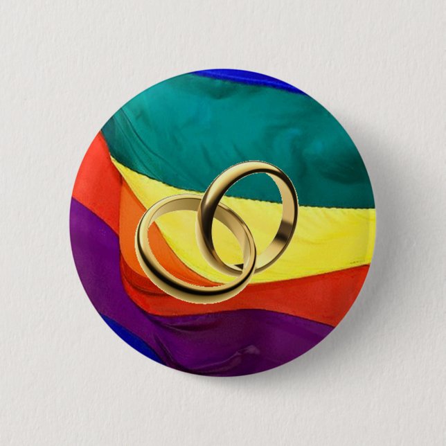 Pride and Marriage 6 Cm Round Badge (Front)