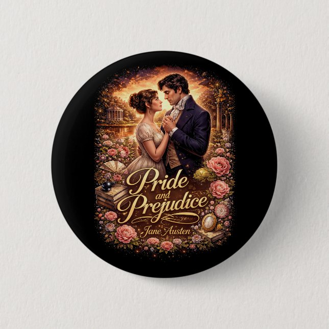Pride and Prejudice 6 Cm Round Badge (Front)