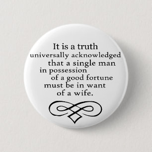 Pride and Prejudice 6 Cm Round Badge