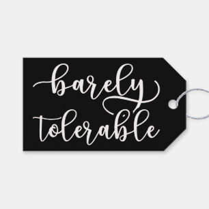 Pride And Prejudice - Barely Tolerable I Gift Tags