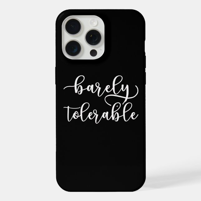 Pride And Prejudice - Barely Tolerable I iPhone Case (Back)