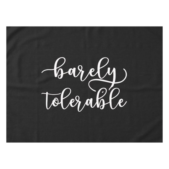 Pride And Prejudice - Barely Tolerable I Tablecloth (Front (Horizontal))