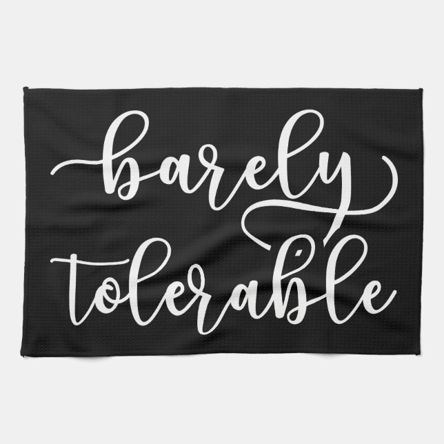 Pride And Prejudice - Barely Tolerable I Tea Towel (Horizontal)