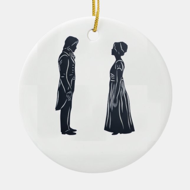 Pride and Prejudice Ceramic Ornament (Front)