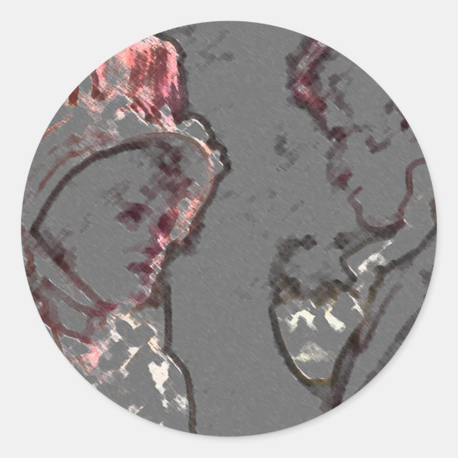 Pride and Prejudice Classic Round Sticker (Front)