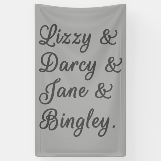 Pride and Prejudice Couples I Banner (Vertical)