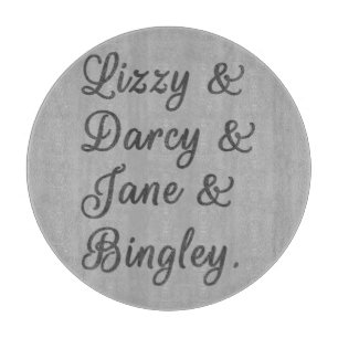 Pride and Prejudice Couples I Cutting Board