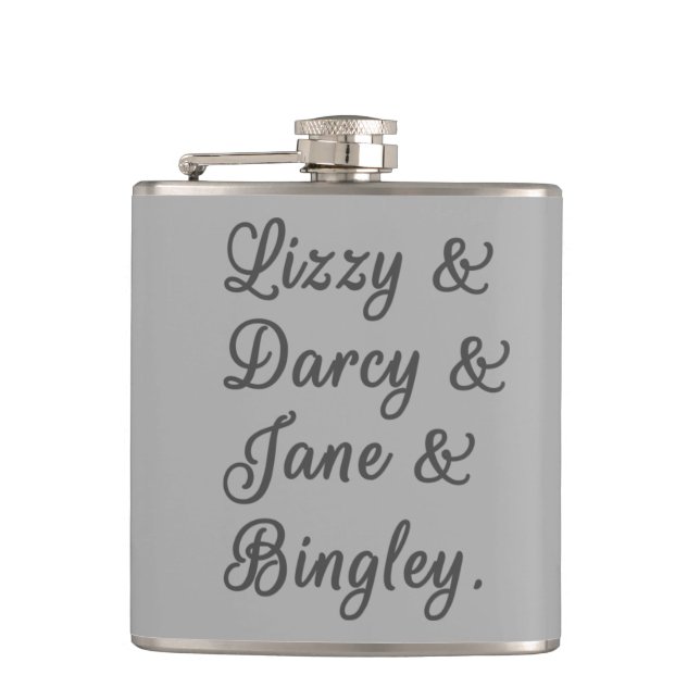 Pride and Prejudice Couples I Hip Flask (Front)