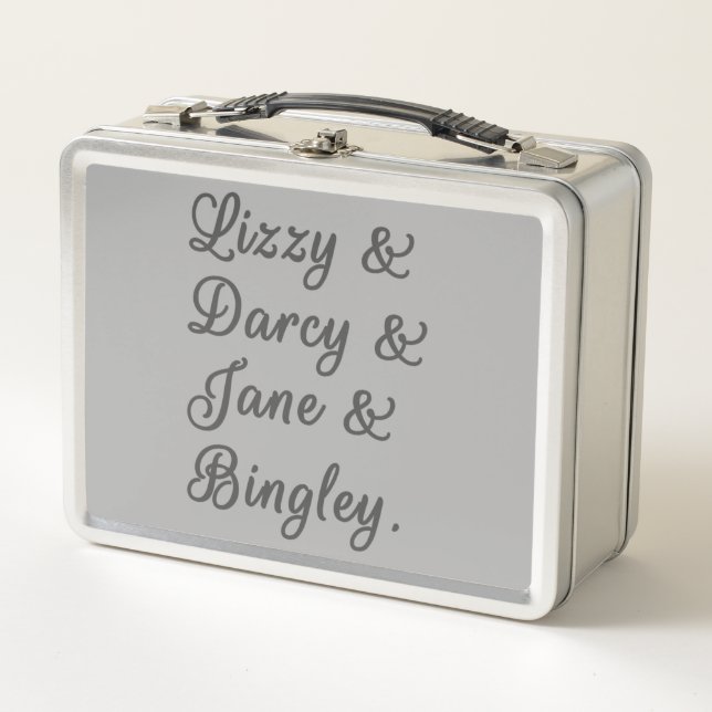 Pride and Prejudice Couples I Metal Lunch Box (Front)