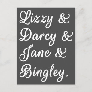 Pride and Prejudice Couples II Postcard