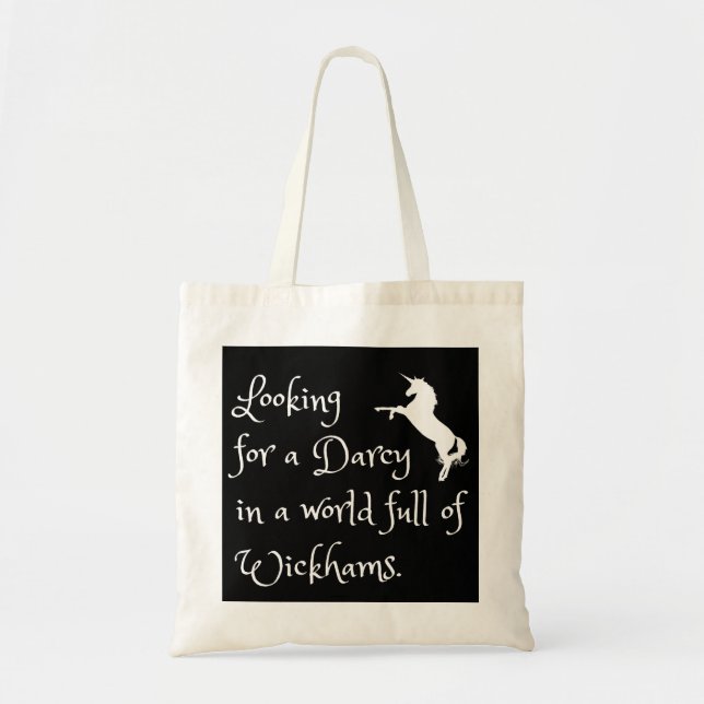 Pride and Prejudice Funny Darcy Jane Austen Tote Bag (Front)