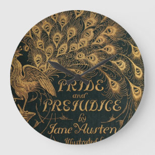 Pride and Prejudice Jane Austen (1894) Large Clock