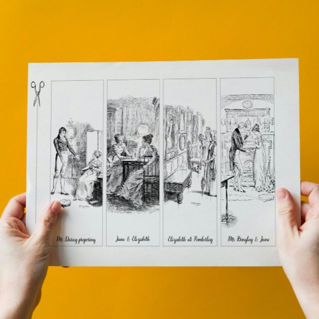 Pride and Prejudice Jane Austen Paper Bookmark (Creator Uploaded)