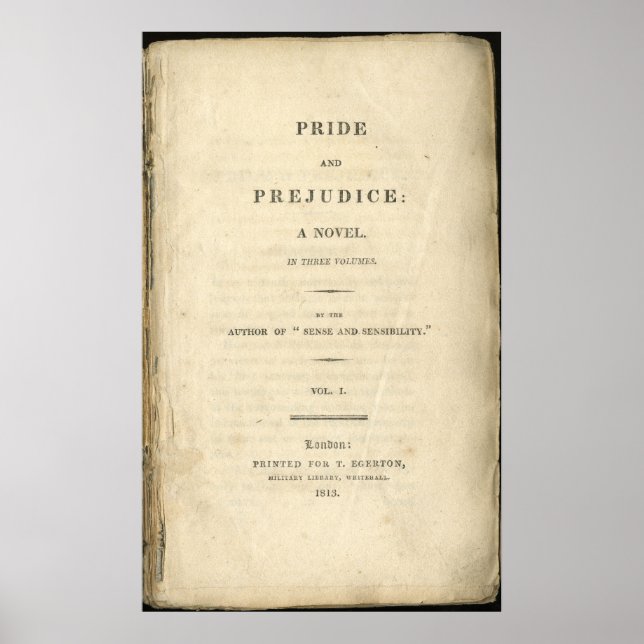 Pride and Prejudice Jane Austen Poster (Front)