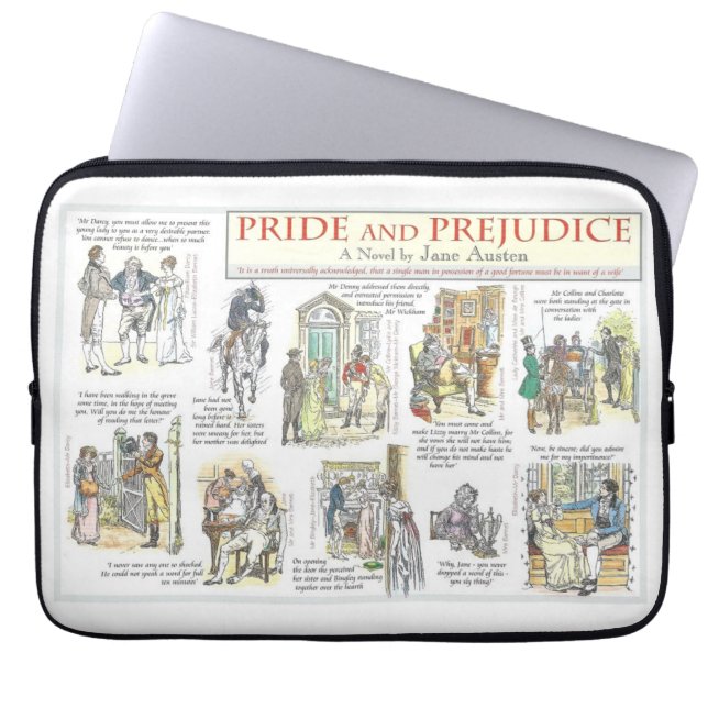 Pride and Prejudice Laptop Sleeve (Front)