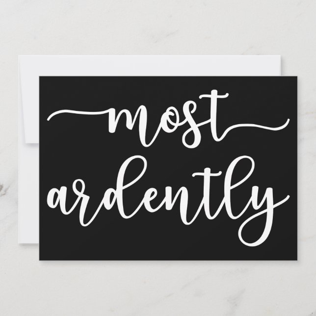 Pride And Prejudice Mr. Darcy - Most Ardently I Invitation (Front)