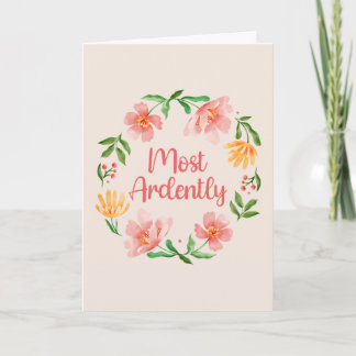 Pride And Prejudice Mr. Darcy - Most Ardently III Card