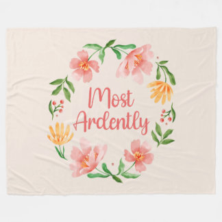 Pride And Prejudice Mr. Darcy - Most Ardently III Fleece Blanket