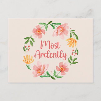 Pride And Prejudice Mr. Darcy - Most Ardently III Holiday Postcard