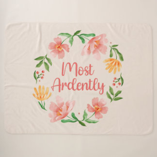 Pride And Prejudice Mr. Darcy - Most Ardently III Sherpa Blanket