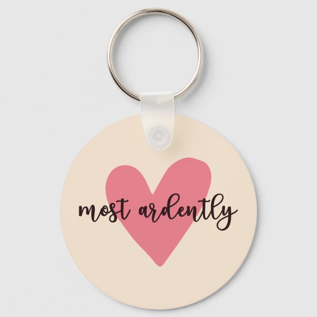Pride And Prejudice Mr. Darcy - Most Ardently V Key Ring (Front)