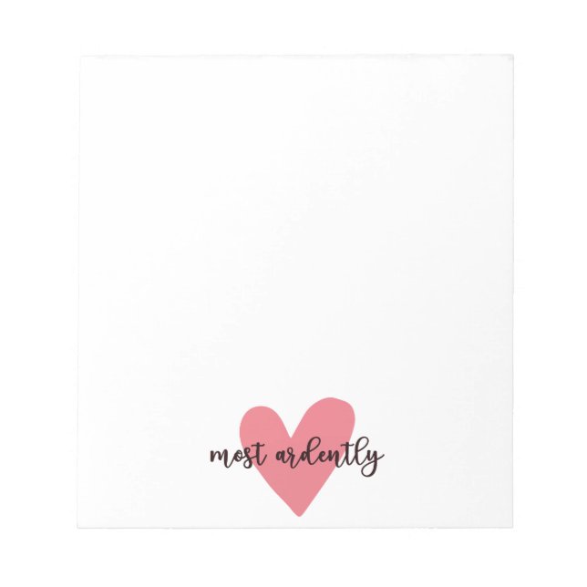 Pride And Prejudice Mr. Darcy - Most Ardently V Notepad (Front)